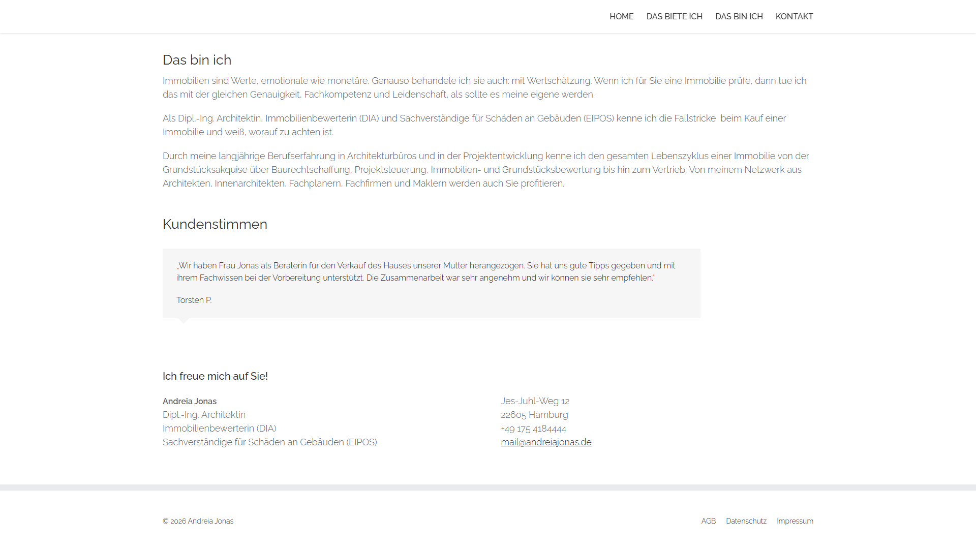 Immobilienkaufberatung Andreia Jonas Immobilienbewertung Hamburg