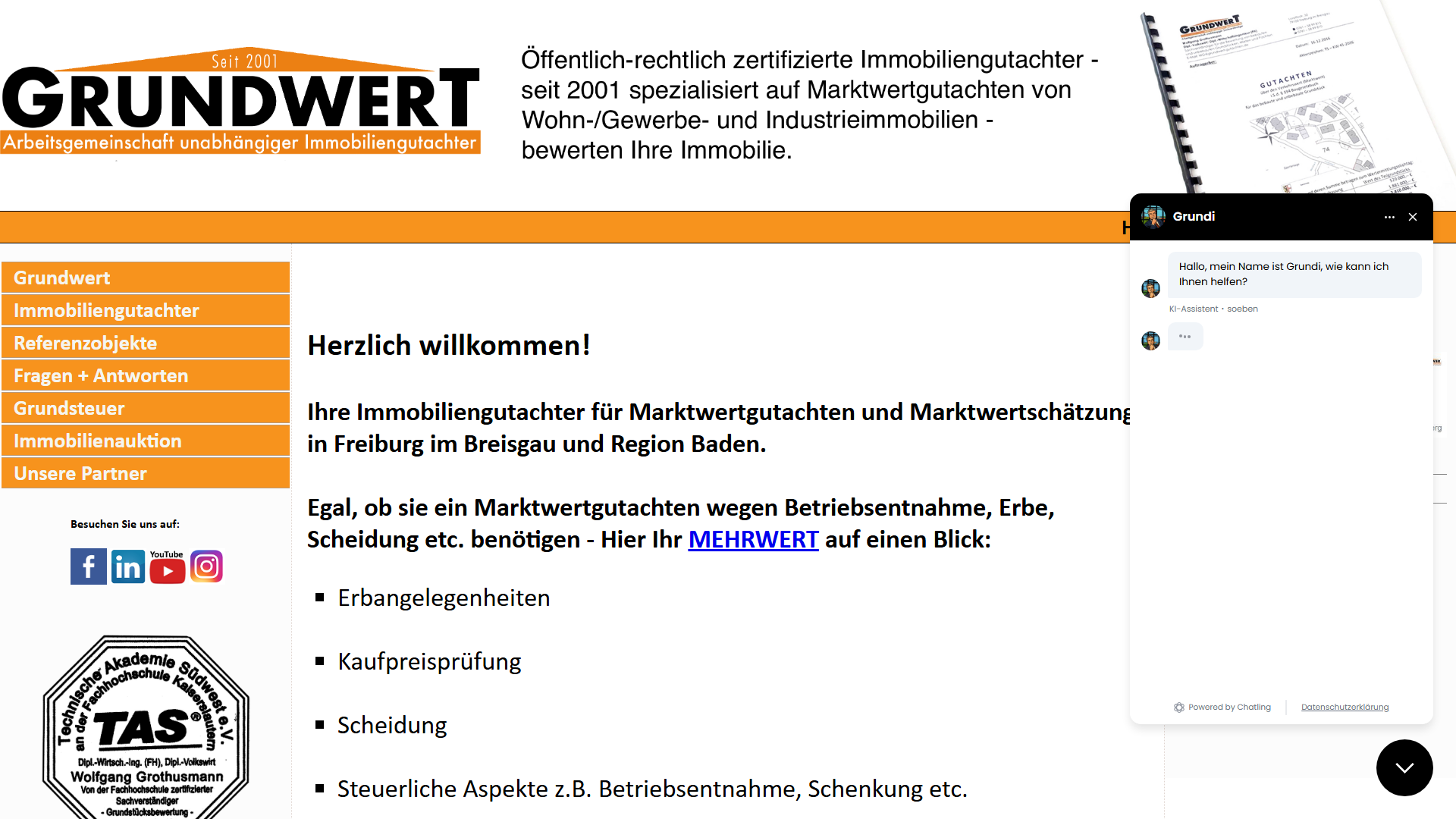 GRUNDWERT-Arbeitsgemeinschaft unabhängiger Immobiliengutachter Immobiliengutachter Bayern