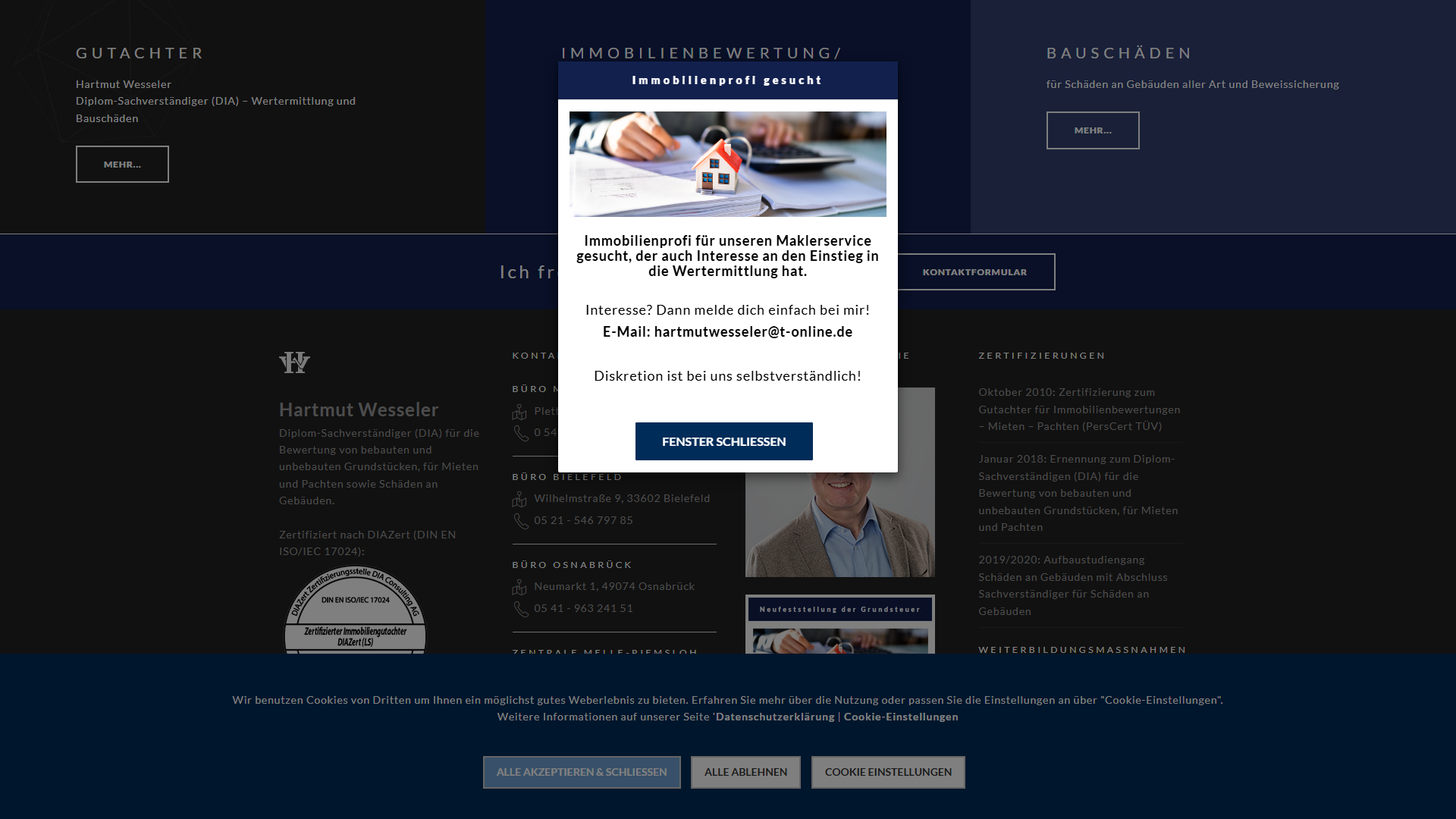 Gutachterbüro Dipl.-Sachverständiger Wesseler Immobilienbewertung Bielefeld