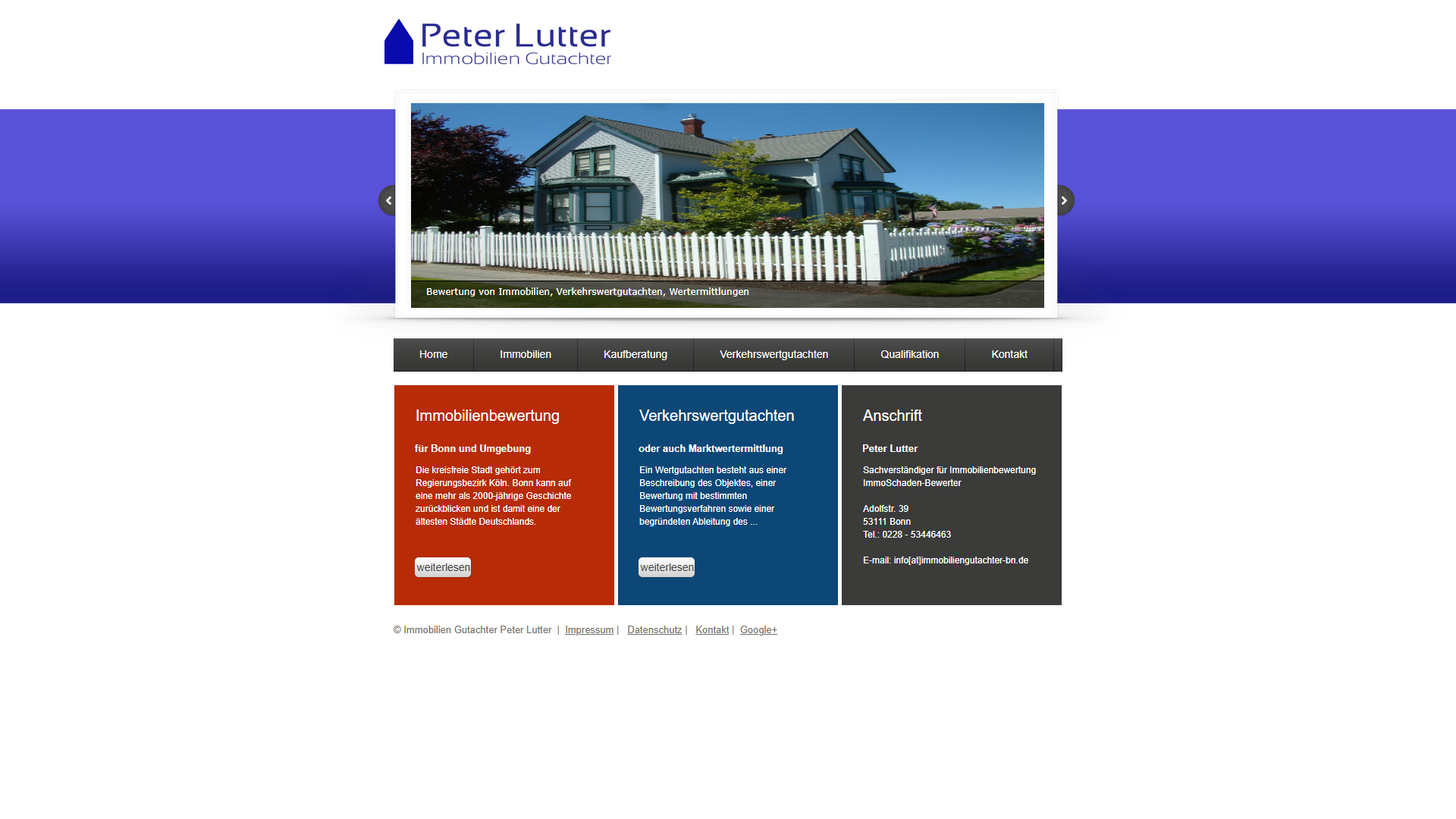 Peter Lutter Sachverständiger für Immobilienbewertung ImmoSchaden-Bewerter Immobilienbewertung Bonn