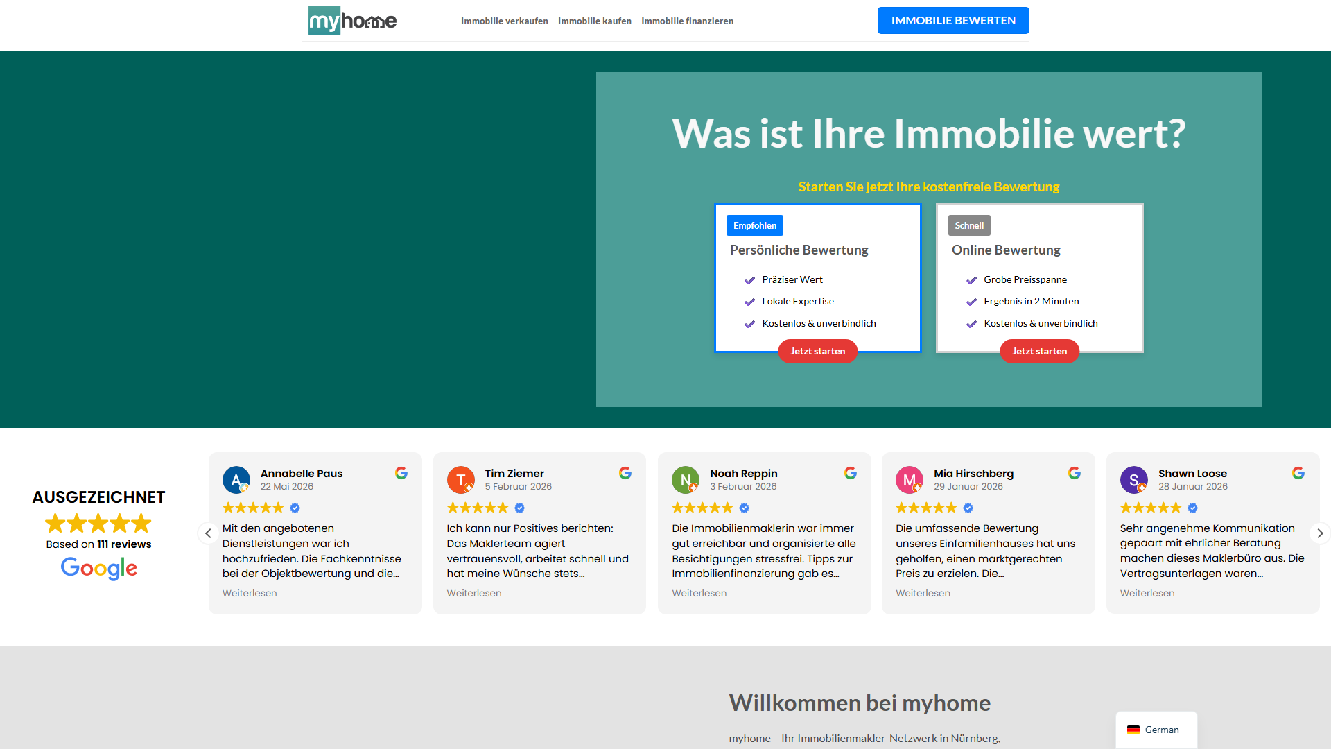 myhome Immobilien | Das Bewertungsportal für Nürnberg, Fürth & Erlangen Immobiliengutachter Nürnberg