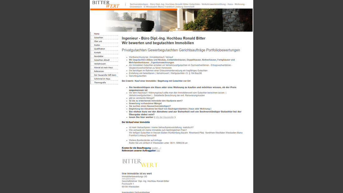 Ingenieur-Büro Bitter Immobilienbewertung Wiesbaden