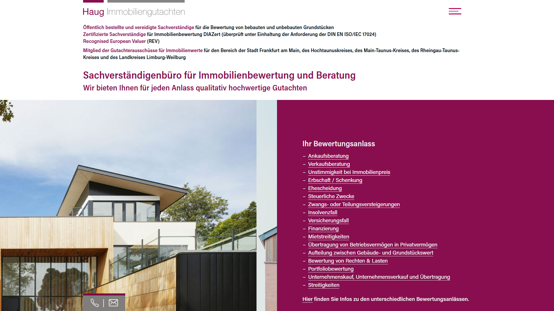 Haug Immobiliengutachten Immobilienbewertung Hessen