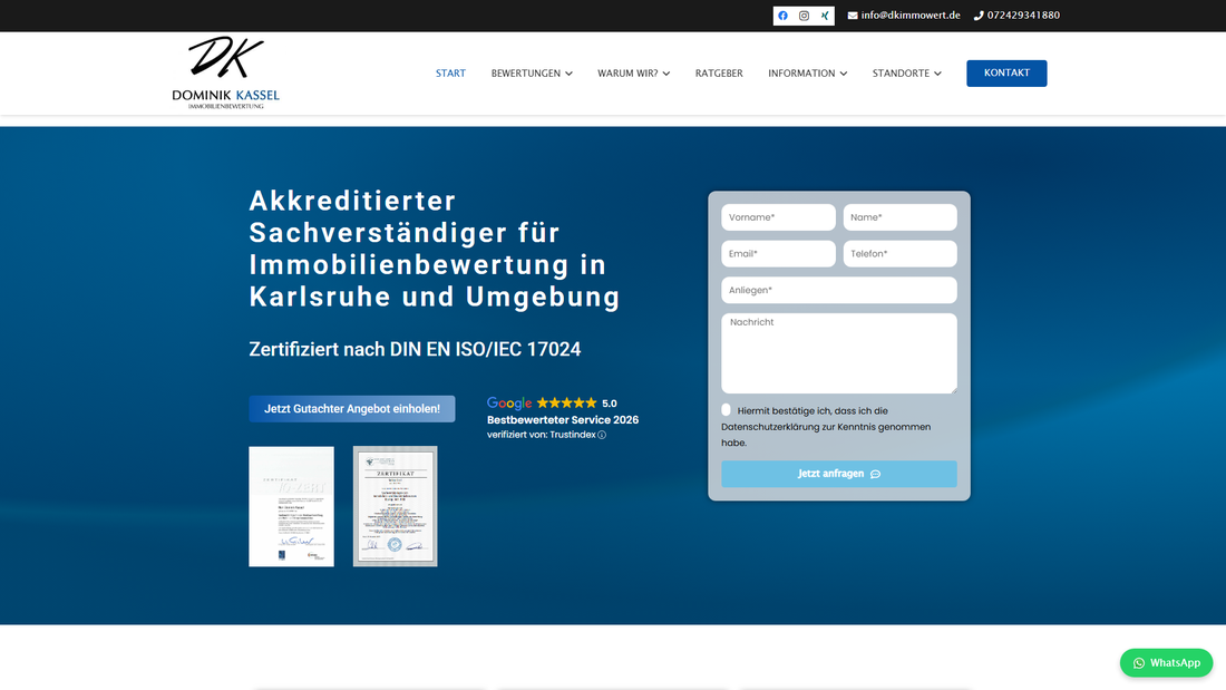 Dominik Kassel Sachverständiger Immobilienbewertung Karlsruhe